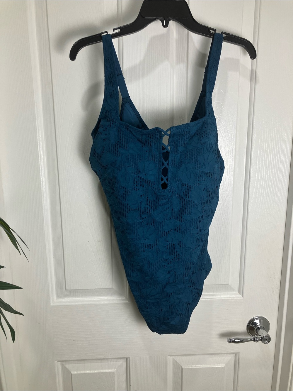 PROFILE BY GOTTEX Jolene Textured Square Neck One Piece, 16, Petrol Teal